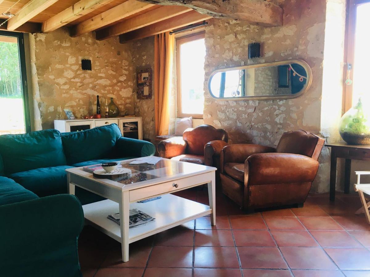 Au Bercail De Bizebarre - Maison Bois & Pierre Dans Un Hameau - Spa Saint-Vivien  Εξωτερικό φωτογραφία